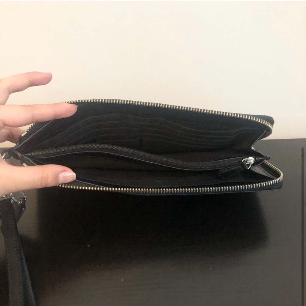 Coach Extra Large Leather Wristlet Wallet - Picture 7 of 7